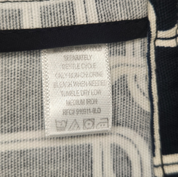 George by Mark Eisen Lightweight Goemetric Trench Coat Size Medium - Picture 7 of 10